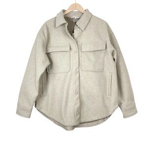 Calia Patch Pocket Shacket Oatmeal Heather Size XL